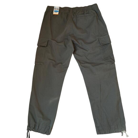 Iron Co. Cargo Pants Men M Green Gorpcore Pull On Drawstring Legs Stretch NWT - Picture 2 of 12